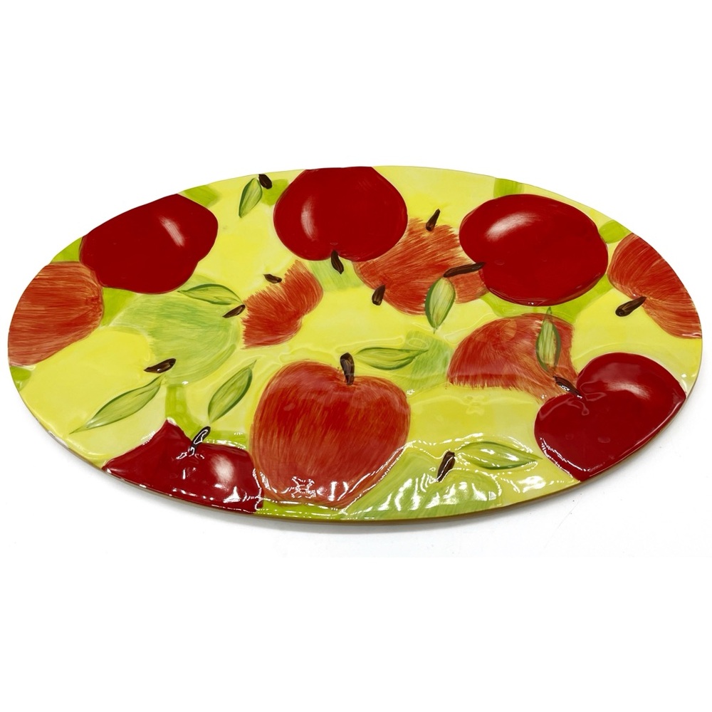 Temptations By Tara Fruit Basket Trivet Oval 12.5” X 7.25”